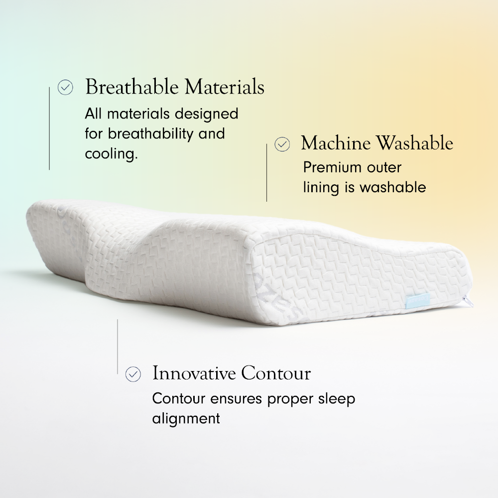 Dosaze memory foam pillow materials and breathable cover features