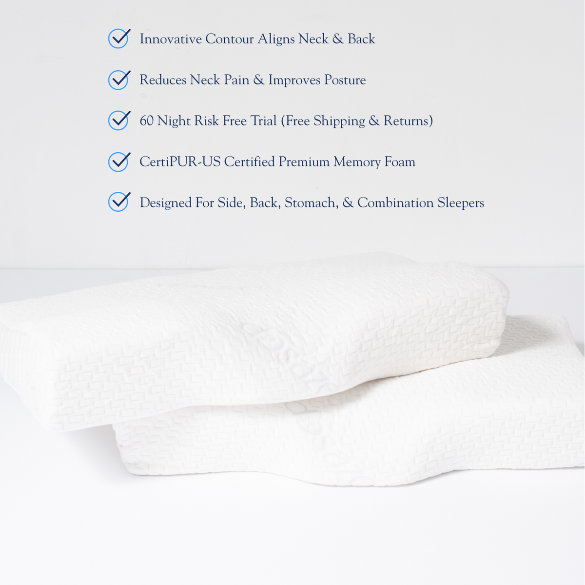 Dosaze contoured pillow features and support overview